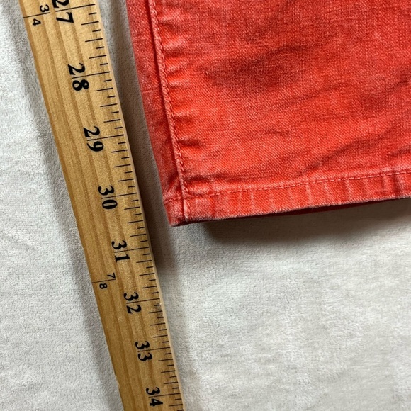 Vince Size 28 Made in USA Cotton Stretch Red Denim Pants - Picture 7 of 10